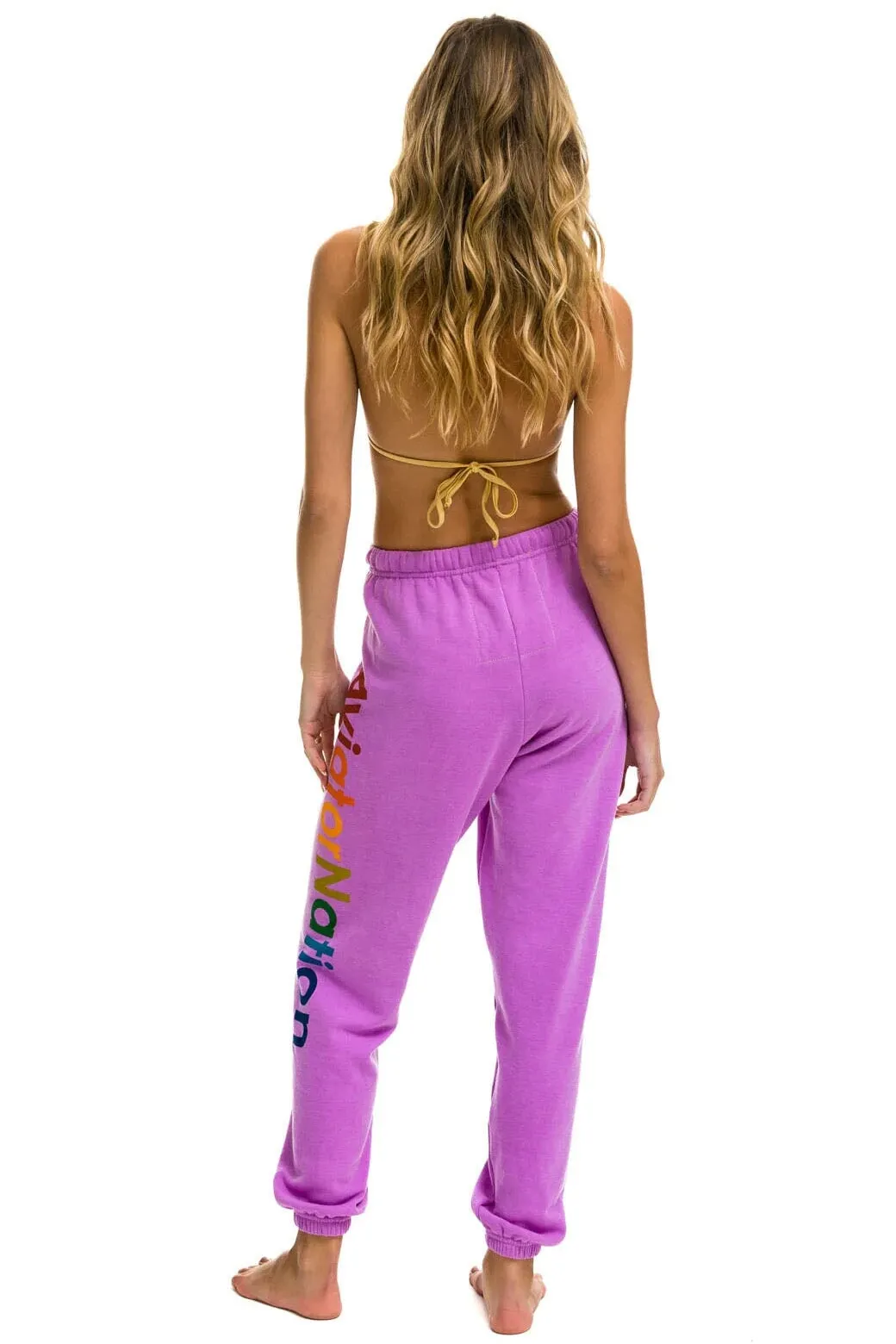 AVIATOR NATION HAMPTONS SWEATPANTS - NEON PURPLE