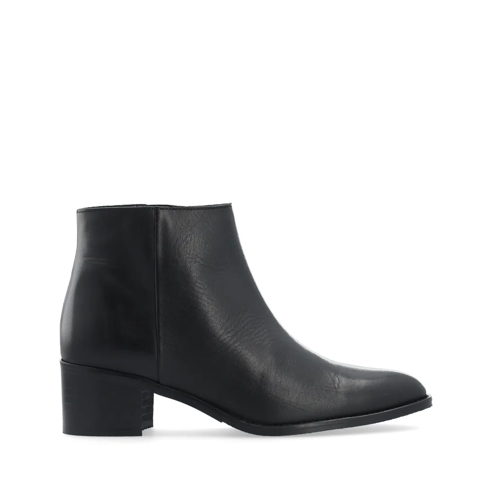 Biacarol Black Leather Zip Boots