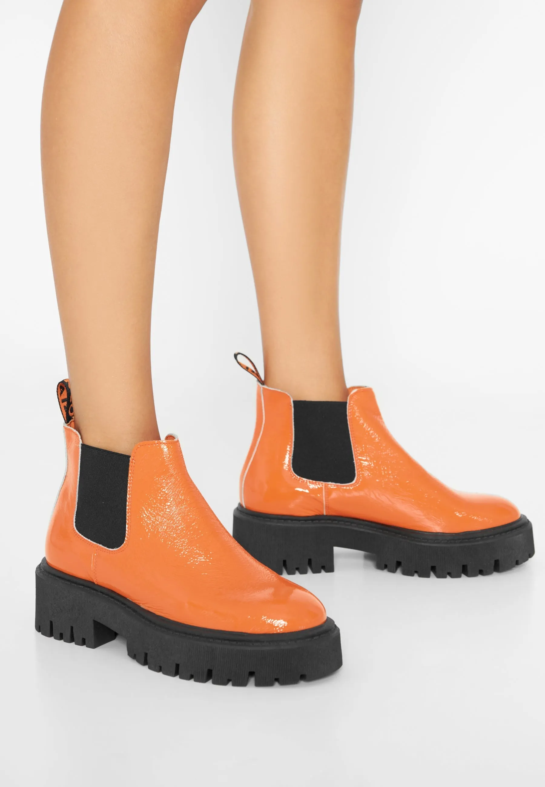 Biagarbi Orange Low Chelsea Boots