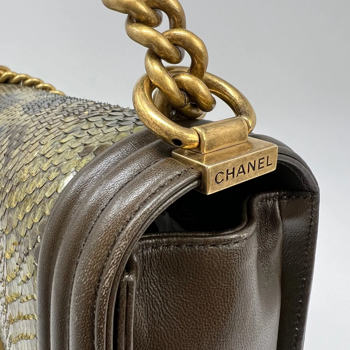 Chanel Python Boy Bag