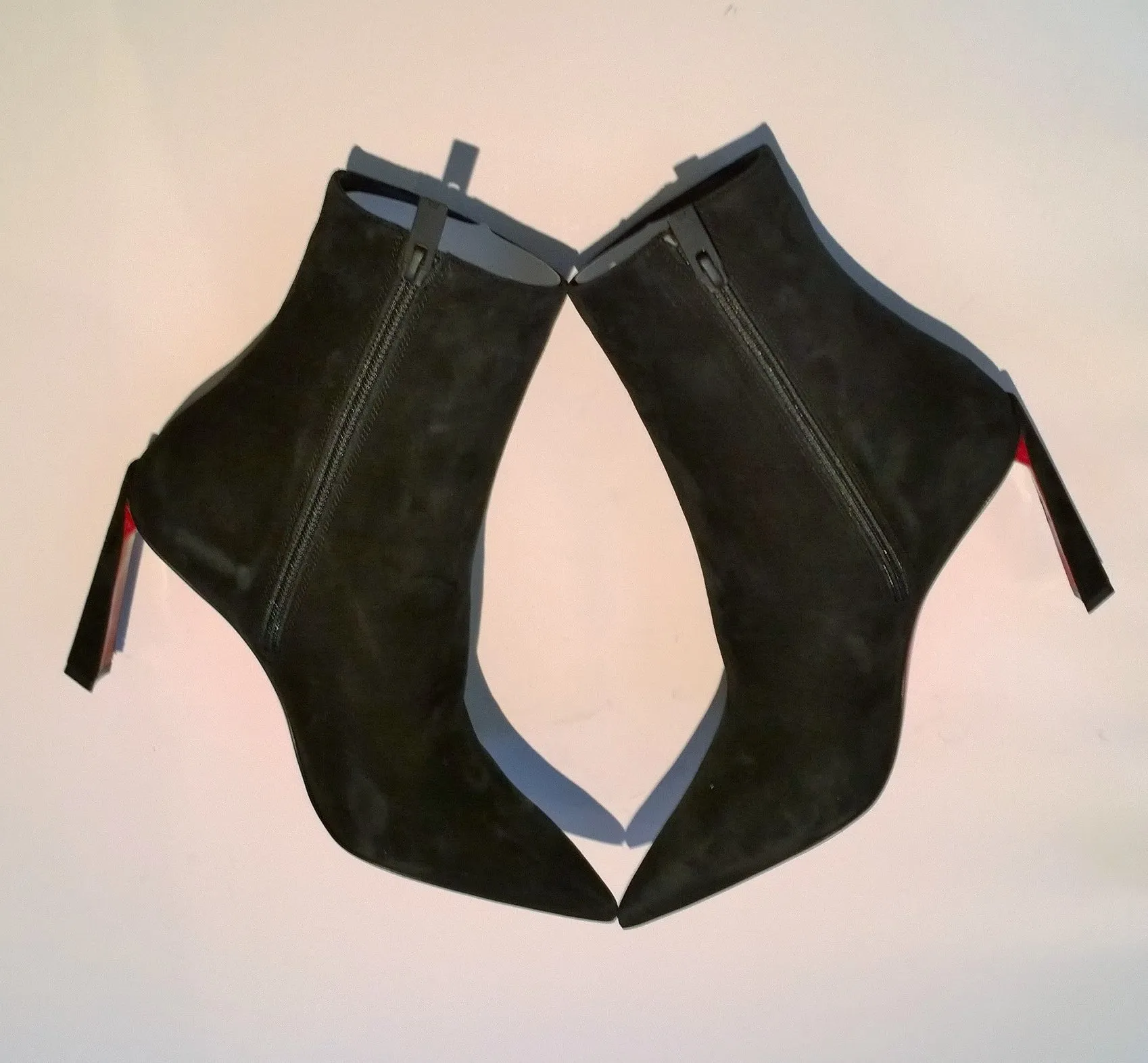 Christian Louboutin Condora 85 Black Suede Heel Boots