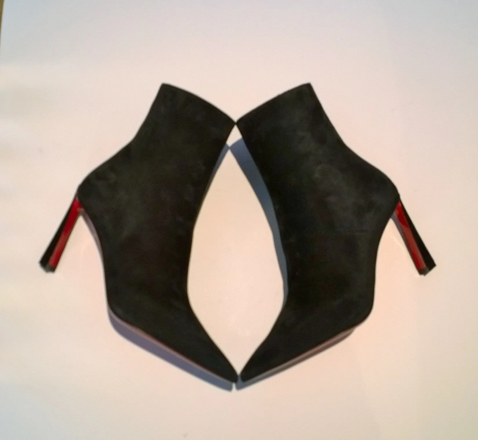 Christian Louboutin Condora 85 Black Suede Heel Boots